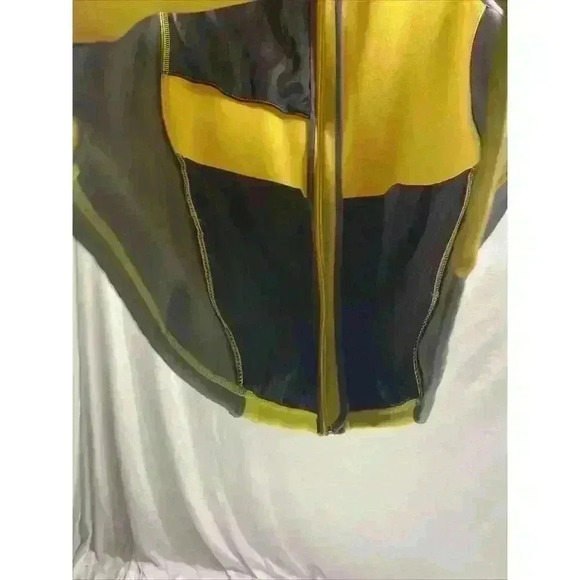 Mens L. L. Bean XL Tall Fleece Yellow And Gray 3 Pocket Vest - Picture 11 of 12